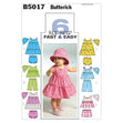 Butterick Pattern B5017 Infants' Top, Dress, Panties, Shorts, Pants and Hat
