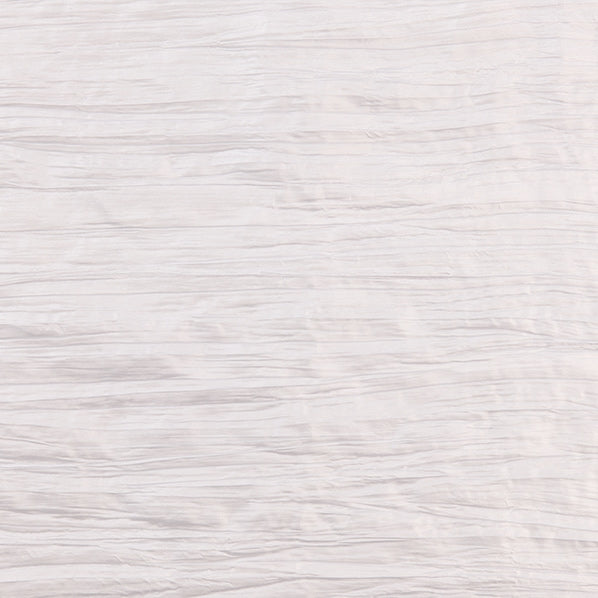 Crinkle Taffeta Fabric, White- Width 150cm