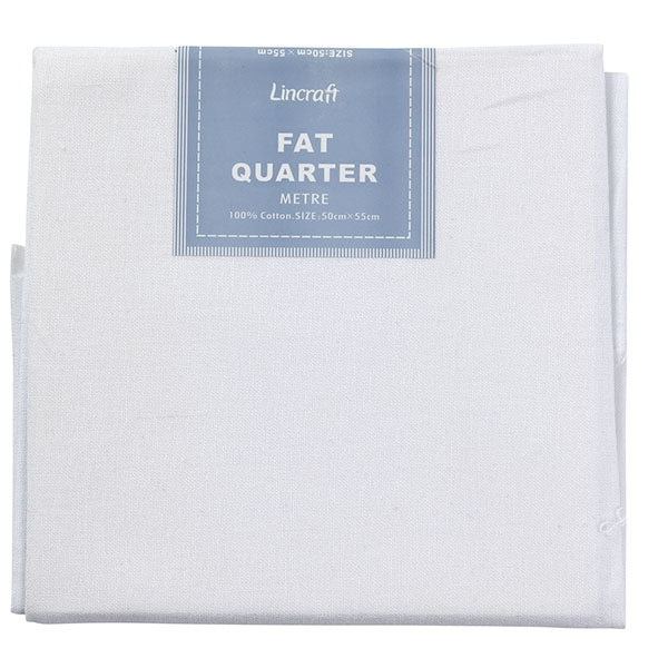 Fat Quarter Metre, White- 50 x 55cm