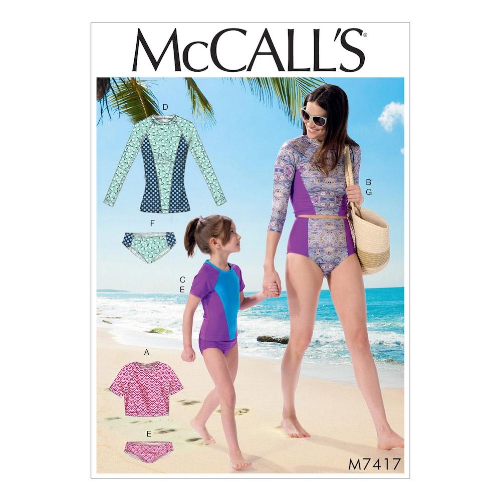 McCall's Pattern M7417 Misses'/Girls' Swimsuits – Lincraft