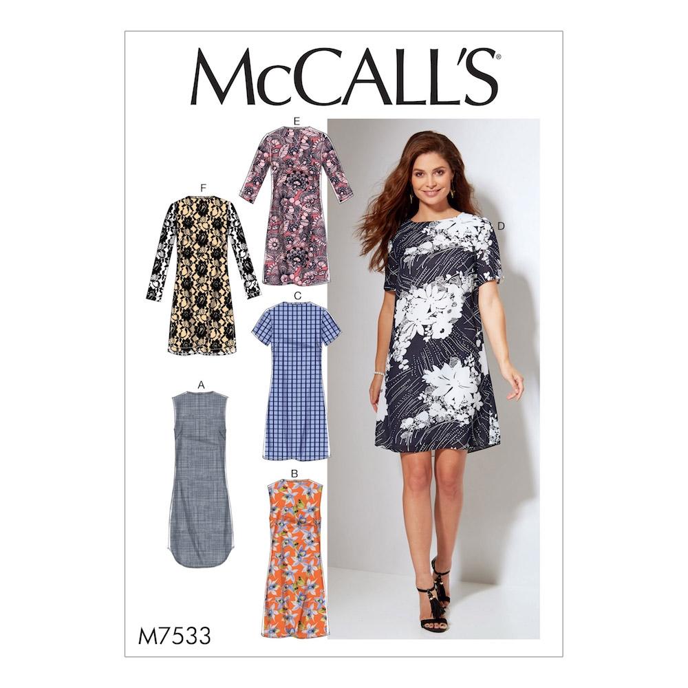 McCall's Patterns M7313 Misses'/Women's Flared Dresses, Size RR  (18W-20W-22W-24W)