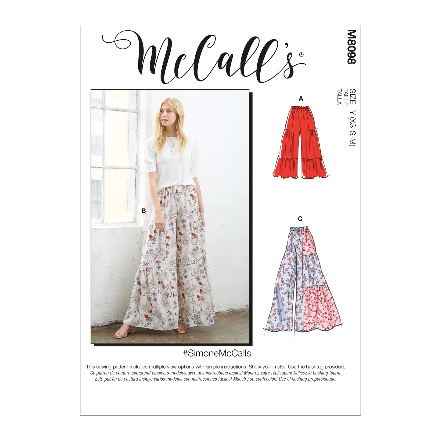 McCall's Pattern Misses' Pants M8098 (L-XL-XXL)
