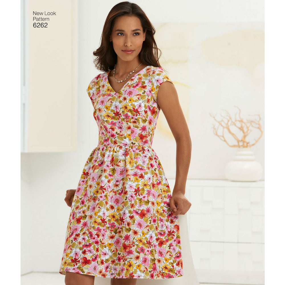 Newlook Pattern 6262 Misses Dress with Neckline Variations