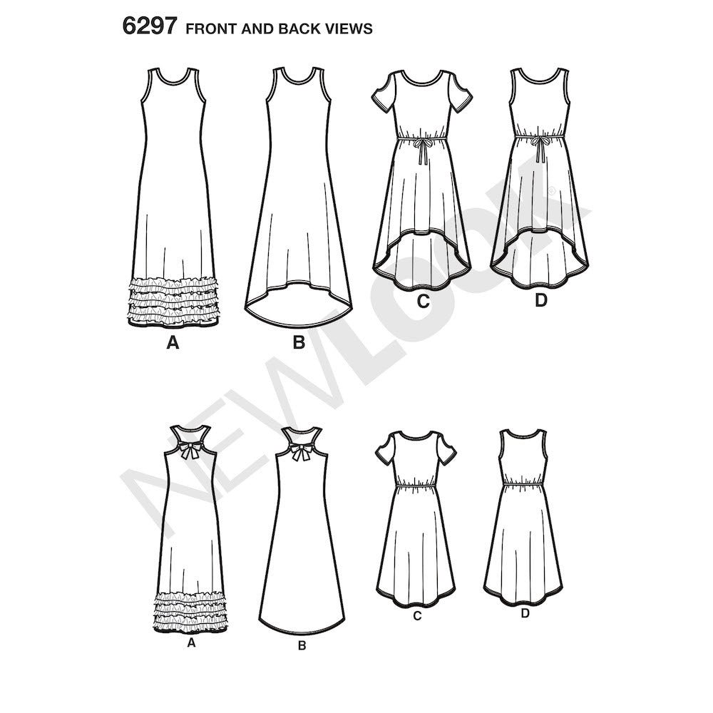 Newlook Pattern 6242 Misses' Corset Top, Pants and Skirt