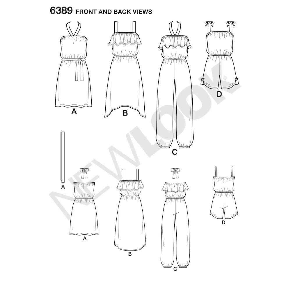 Newlook Pattern 6298 Misses' Knit Dress with Neckline & Length Variations