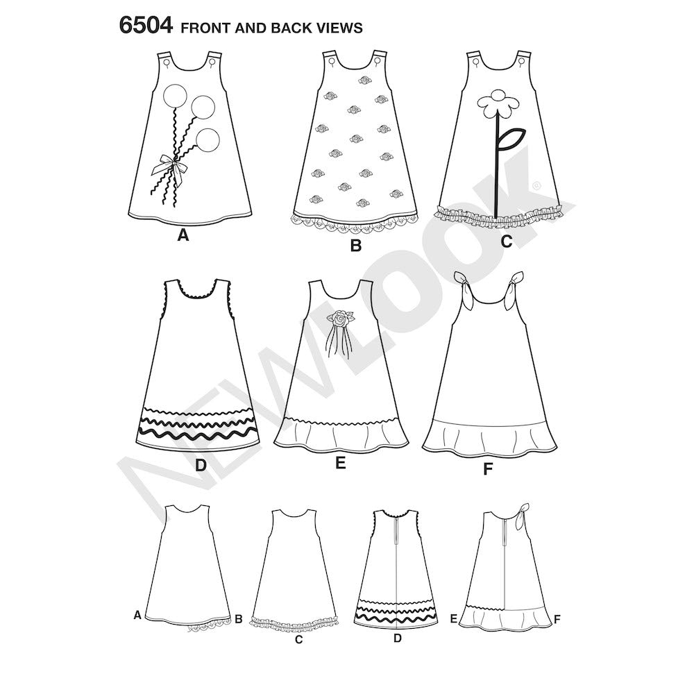 Newlook Pattern 6452 Misses' Tops with Bodice and Hemline Variations
