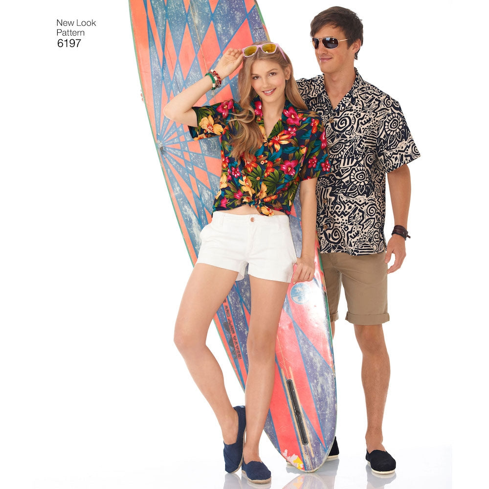 Newlook Pattern 6197 Misses' and Men's Shirts