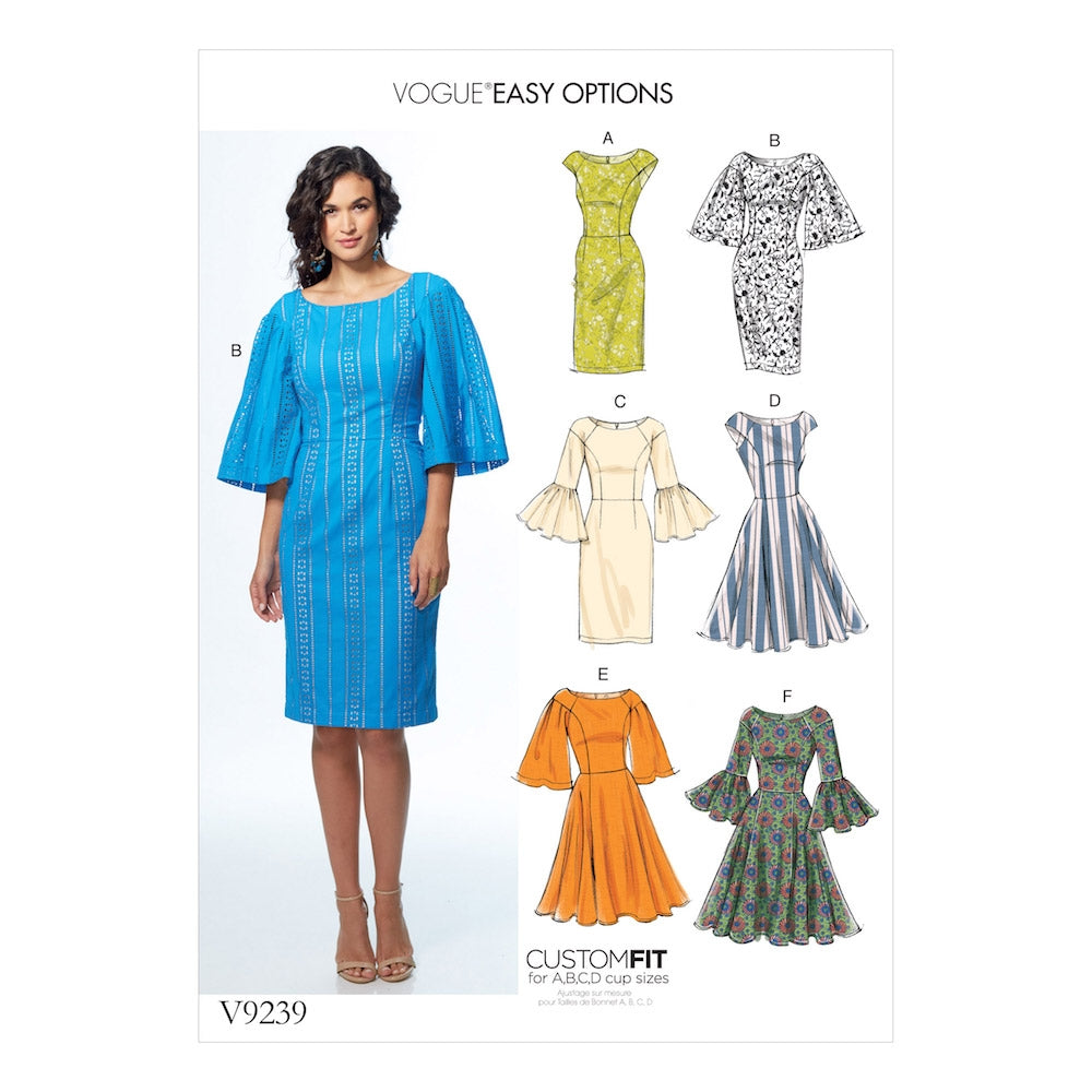 Vogue Pattern V9167 Misses' Notch-Neck Princess-Seam Dresses – Lincraft