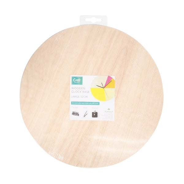 Craftsmart Plywood Clock Base with Housing, Round- Large