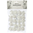 White Craft Roses- 20pk