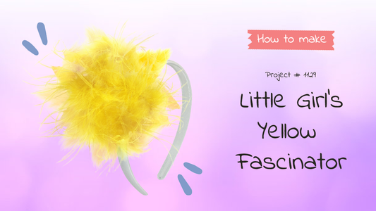 #1129 Little Girls Yellow Fascinator