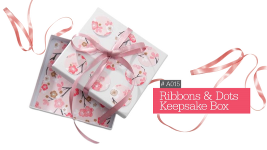 A015 Ribbons & Dots Keepsake Box