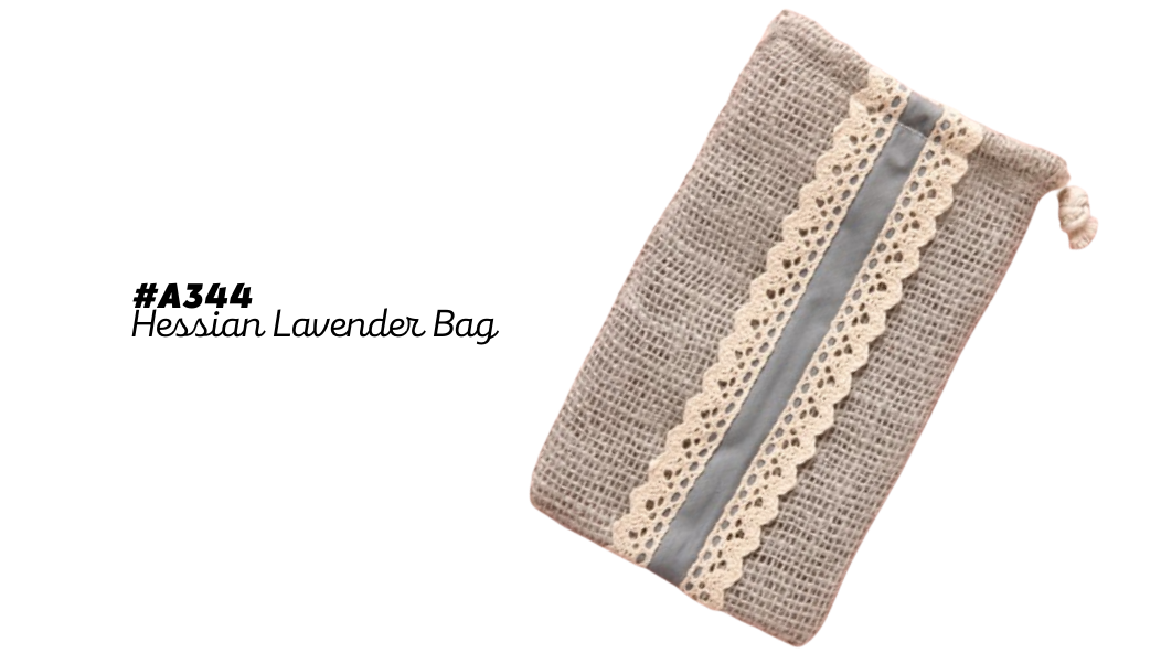 A344 Hessian Lavender Bag