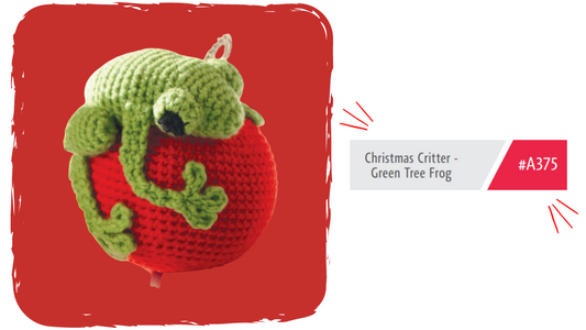 A375 Christmas Critter- Green Tree Frog