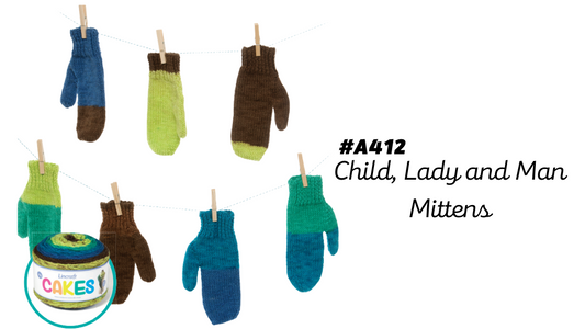 A412 Child, Lady and Man Mittens