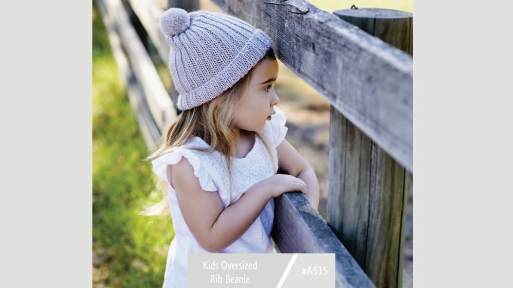 A515 Kids Oversized Rib Beanie