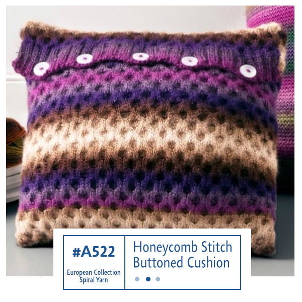 A522 Honeycomb Stitch Buttoned Cushion