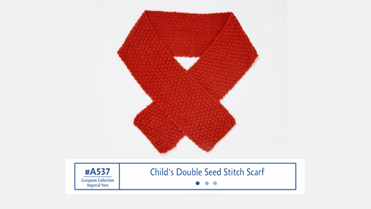 A537 Child's Double Seed Stitch Scarf