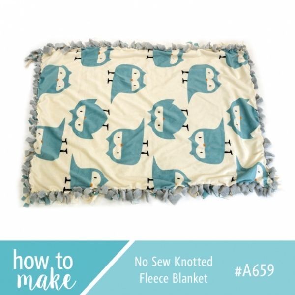 A659 No Sew Knotted Fleece Blanket