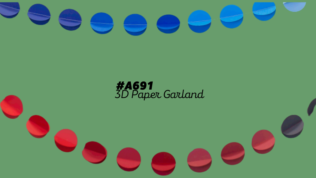 #A691 3D Paper Garland