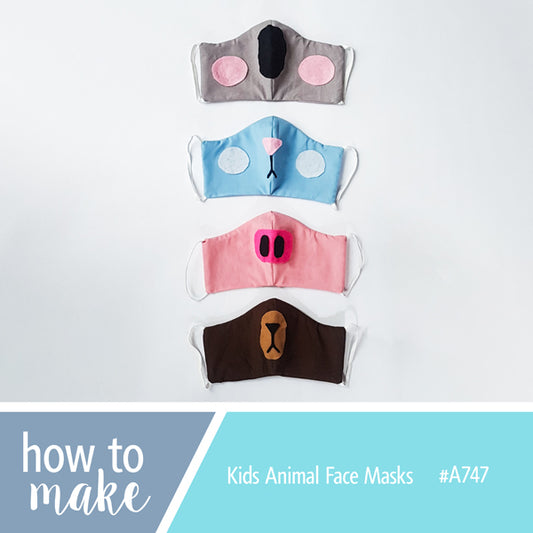 A747 Kids Animal Face Masks