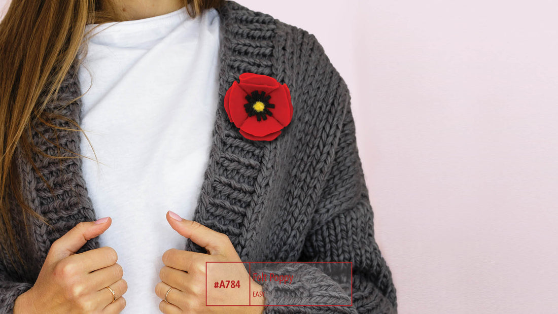 A784 Felt Poppy