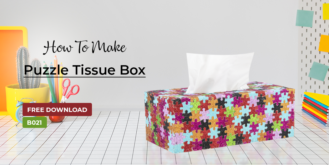 B021 Puzzle Tissue Box