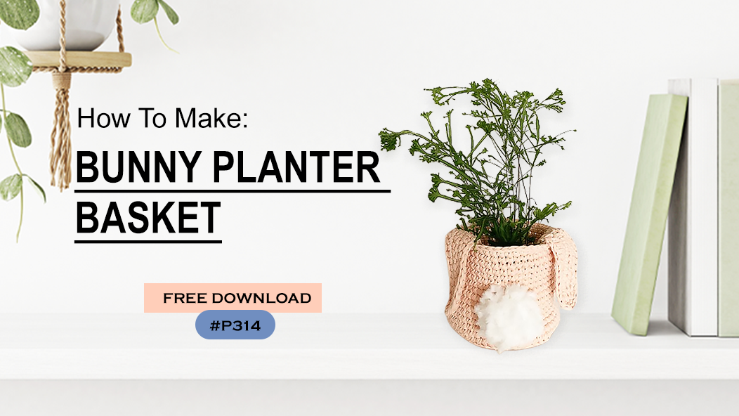 P314 Bunny Planter Basket