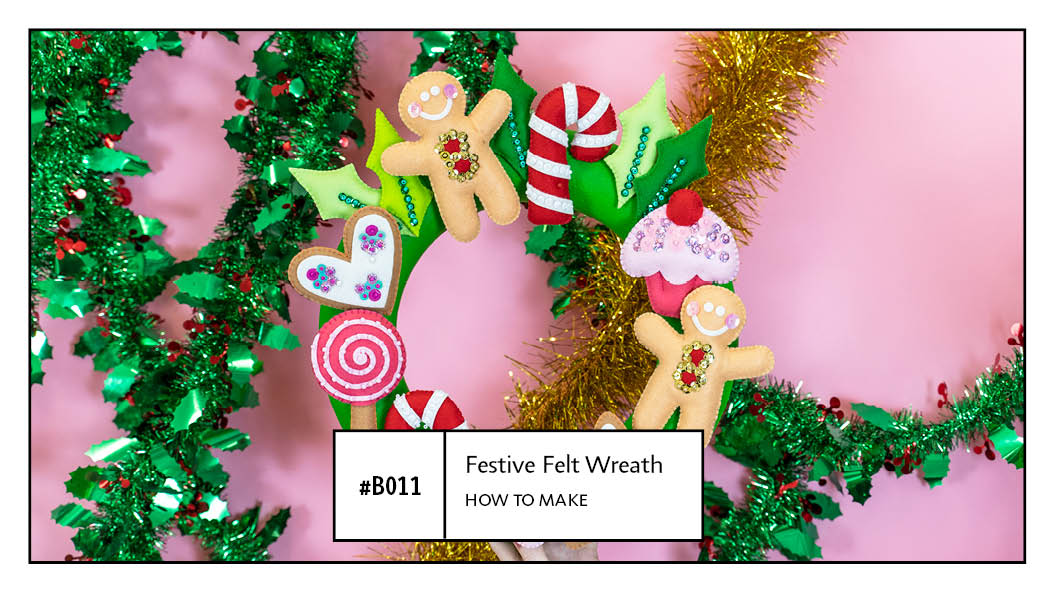 B011 Festive Felt Wreath