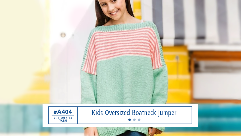 A404 Kids Oversized Boatneck Jumper