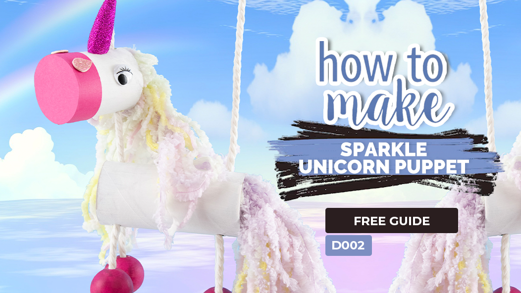 D002 Sparkle Unicorn Puppet