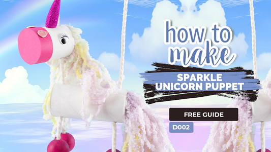 D002 Sparkle Unicorn Puppet