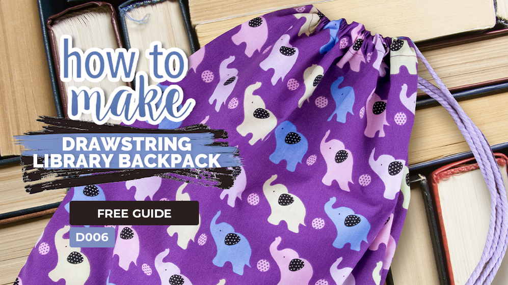 D006 Drawstring Library Backpack Lincraft