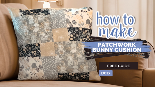 D013 Patchwork Bunny Cushion