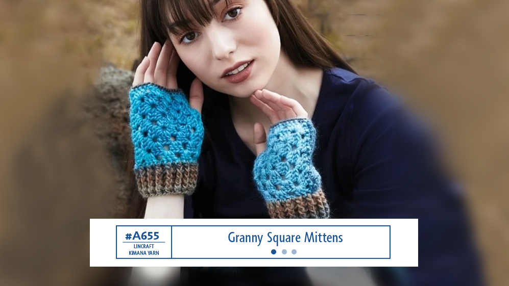 A655 Granny Square Mittens