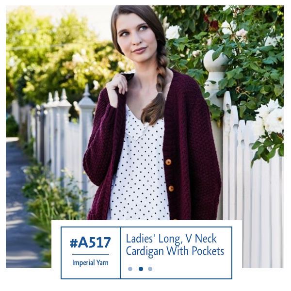 A517 Ladies Long, V Neck Cardigan With Pockets