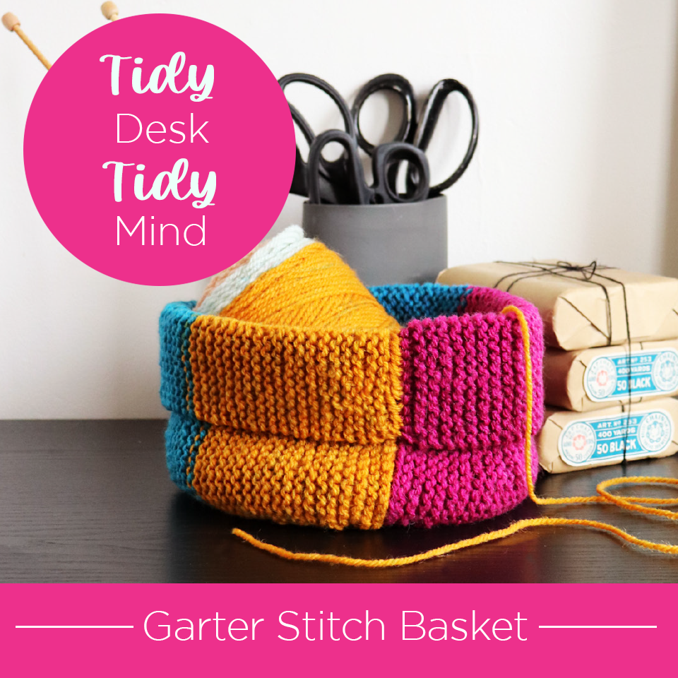 P097 Garter Stitch Basket Lincraft