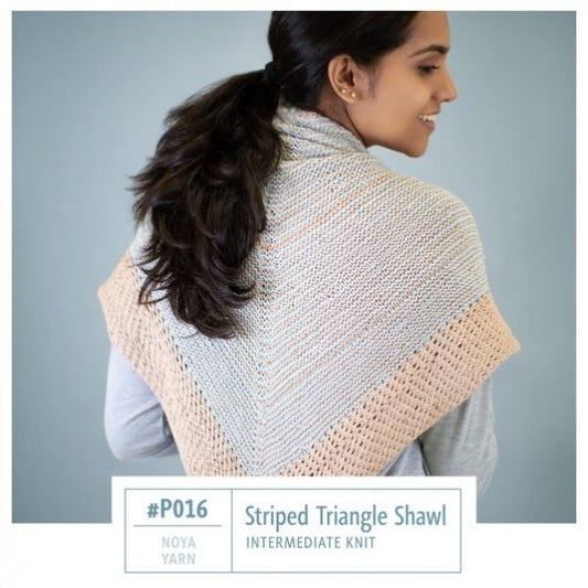 P016 Striped Triangle Shawl