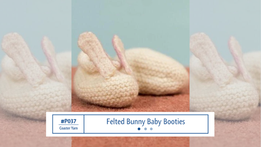 P037 Felted Bunny Baby Booties