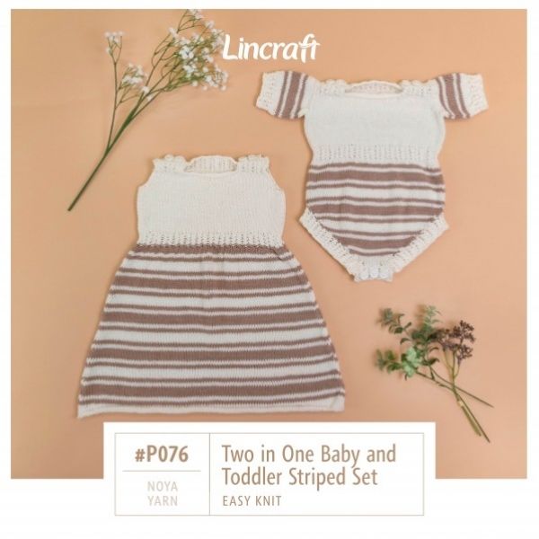 P076 Two in One Baby and Toddler Striped Set