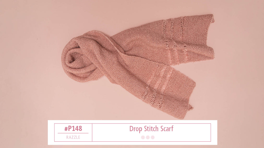 P148 Drop Stitch Garter Scarf