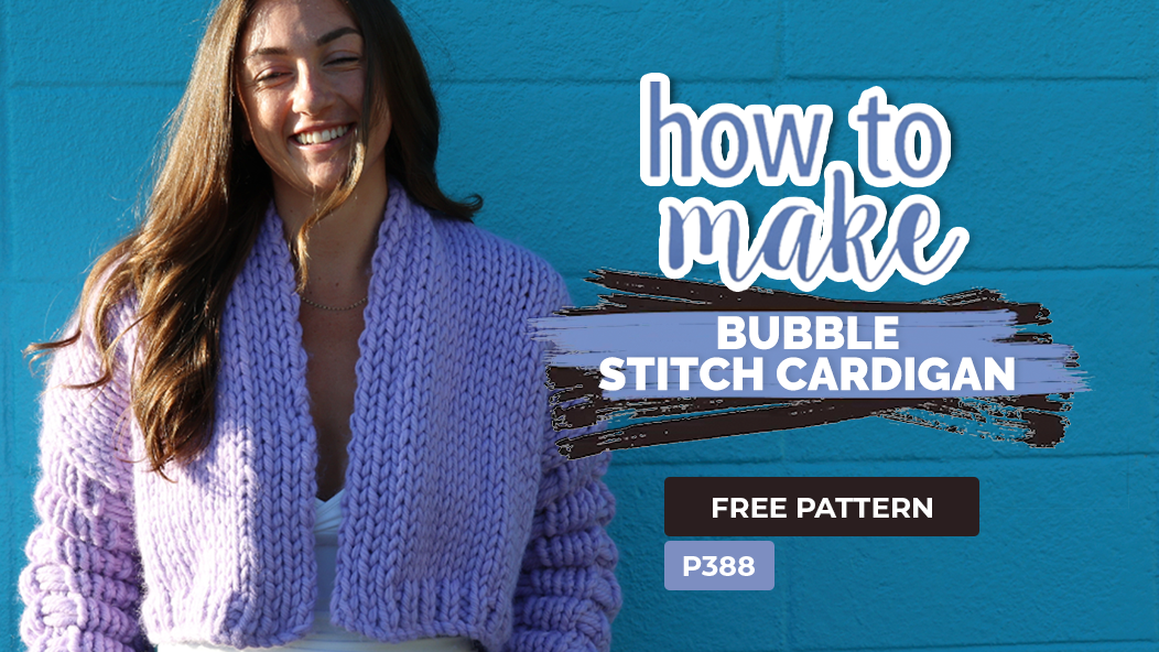 P389 Bubble Stitch Cardigan