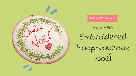 A157 Embroidered Hoop - Joyeaux Noel