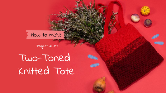 P107 Two-Toned Knitted Tote