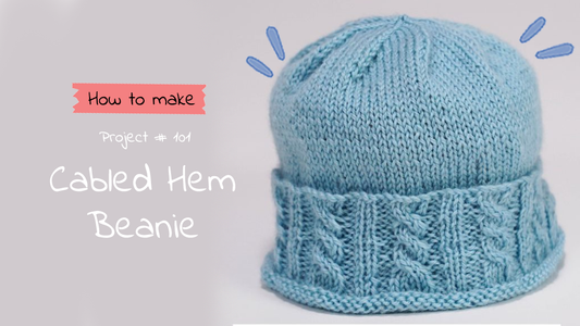 Cabled Hem Beanie