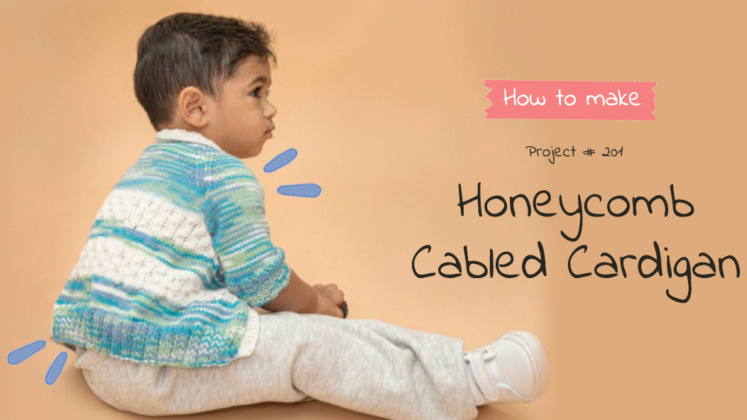 P201 Honeycomb Cabled  Cardigan