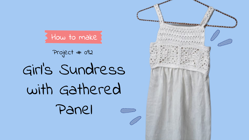 P092 Girl’s Sundress with Gathered Panel