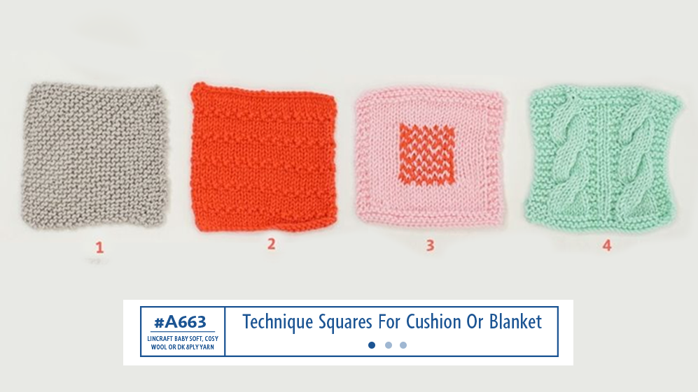 A663 Technique Squares For Cushion Or Blanket