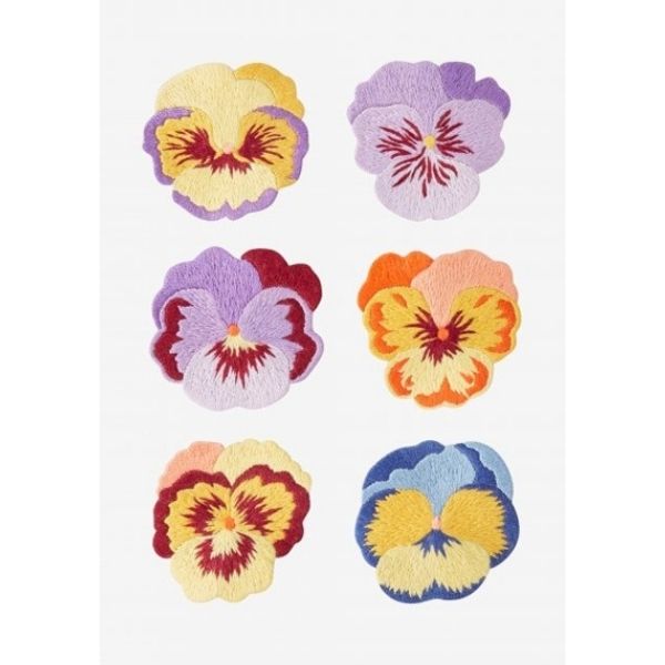 DMC Free Pattern, Pansy Flower Study