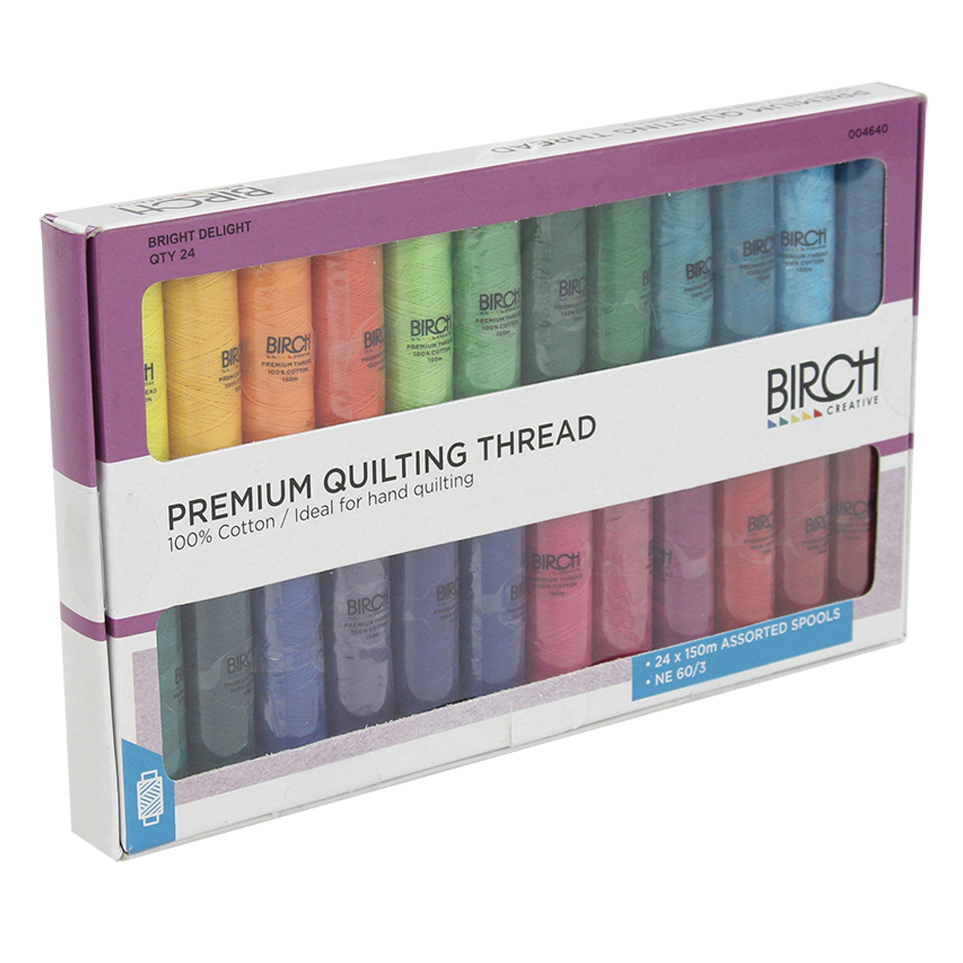 Birch Quilting Cotton Thread, Bright Delight- 150m